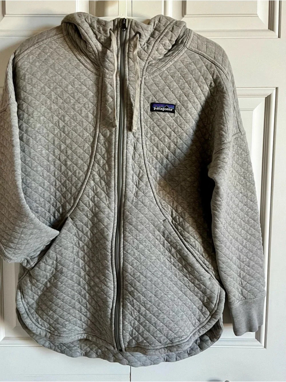 Patagonic Women Organic Cotton Quilt Zip Hoodie EUC - Picture 2 of 6